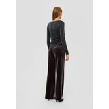s.Oliver BLACK LABEL Majica črna / srebrna | Shoptok.si
