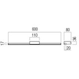  Redo01-3270-LED Kupatilsko LED osvetljenje za ogledala ASTON LED/12W/230V CRI90 IP44 crna | Eponuda.com
