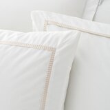 Bianca Bela/bež 3-delna posteljnina za zakonsko posteljo iz bombažnega perkala 200x200 cm Contrast Trim – | Shoptok.si