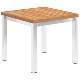 vidaXL Vrtni bočni stolić 45 x 45 x 38 cm od masivne tikovine i čelika Cijene