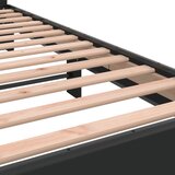  Okvir za krevet crni 200 x 200 cm konstruirano drvo i metal | shoptok.hr