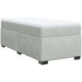 vidaXL Box spring postelja z vzmetnico svetlo siv 90x190 cm žamet | Shoptok.si