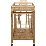  Vinska kolica s kotačima Prirodna 85 x 50 x 93 cm Bambus | shoptok.hr