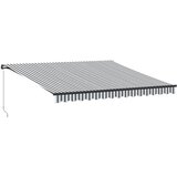 Maison Chic Ročno zložljiva tenda - Senčniki z LED antracit in bela 400x300 cm, (22038446) Cene