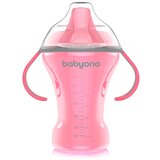 BabyOno Neprolijevajuća čaša Natural, roza | shoptok.hr
