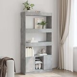  Visoka komoda siva boja betona 92x33x180 cm konstruirano drvo | shoptok.hr