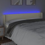  LED uzglavlje krem 183x16x78/88 cm od umjetne kože | shoptok.hr