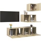  4-dijelni set TV ormarića boja hrasta sonome od iverice | shoptok.hr