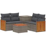  Set sofe 6 kom. Siva i tamno siva Poli Rattan i čelik | shoptok.hr