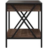  Noćni ormarić s beskonačnim LED boja smeđeg hrasta 40x40x49 cm | shoptok.hr