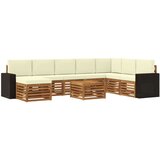  Set vanjskih sofa 9 kom. Prirodna i krem | shoptok.hr