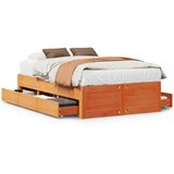 Maison Chic Posteljni okvir - Dvoposteljna postelja - Zakonska postelja brez vzmetnice s predali 120x200 cm borovina-J12353, (21776092) | Shoptok.si