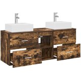  Set ormarića za kupaonicu 3 kom. Dimljeni hrast Smeđa 49,5 x 41 x 62,5 cm | shoptok.hr