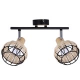 Candellux Lighting Crna/krem stropna svjetiljka s metalnim sjenilom/sa sjenilom od ratana ø 12 cm Tajga – | shoptok.hr