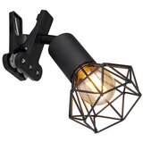 Globo 54802SK - Zidna lampa sa stezaljkom XARA I 1xE14/40W/230V crna | Eponuda.com