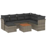  8-dijelni set vrtnih sofa od poliratana s jastucima sivi | shoptok.hr