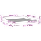  Konstrukcija postelje Voskast rjav 200 x 200 cm, (5000125921) | Shoptok.si