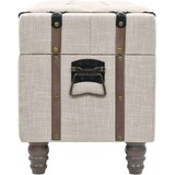3 Set kom klupe za pohranu od masivnog drva i čelika 112 x 37 x 45 cm | shoptok.hr
