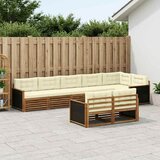 Set vanjskih sofa 8 kom. Prirodna i krem Smeđa | shoptok.hr