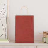  Papirnate vrećice 250 kom s ručkama crvene 21x11x31 cm | shoptok.hr