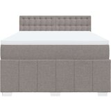 Box spring postelja z vzmetnico taupe 160x200 cm blago | Shoptok.si