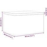 vidaXL Drvena kutija s poklopcem crna 40x30x23 cm puno drvo bor | shoptok.hr