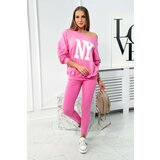 Kesi Cotton set sweatshirt + leggings pink Cene