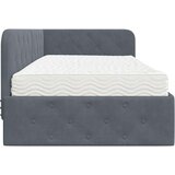  Kotna postelja z vzmetnico Temno siva 90 x 190 cm Žamet, (5000106339) | Shoptok.si