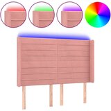 Maison Chic led posteljno vzglavje - vzglavna omarica - nočna omarica roza 147x16x118/128 cm žamet, (21707359) Cene