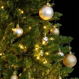  Umjetno božićno drvce 150 LED sa šarkama i kuglicama 120 cm | shoptok.hr