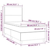  box spring s madracem LED crni 80 x 200 cm od tkanine | shoptok.hr