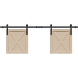 vidaXL Komplet kliznih vrata ormarića 152 cm ugljični čelik | shoptok.hr