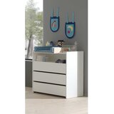 Vipack Bijela niska dječja komoda od masivnog bora s promjenjivim stolom 90x106 cm KIDDY – | shoptok.hr