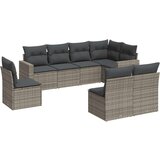  8-dijelni set vrtnih sofa od poliratana s jastucima sivi | shoptok.hr
