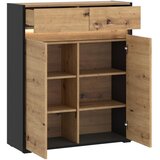 Möbelix Komoda Welcome, Barva Hrasta, Črna, Led | Shoptok.si