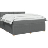  Boxspring krevet s madracem Tamnosiva 140 x 200 cm Tkanina | shoptok.hr
