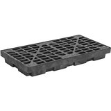 Justrite PE prestrezna kadica iz PE regenerata, ploska kadica, za sode 2 x 200 l, prestrezna prostornina 90 l | Shoptok.si
