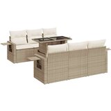 vidaXL 7-dijelni set vrtnih sofa od poliratana s jastucima bež | shoptok.hr