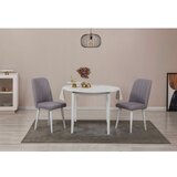 Woody Fashion vina 0701 - white, grey whitegrey extendable dining table & chairs set (3 pieces) Cene