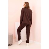 Kesi Włoski Women's set butter sweatshirt and pants with elastic brown | Eponuda.ba