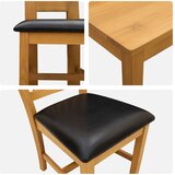 Blagovaonski set 7 kom. Crna Čvrsto Hrastovo Drvo | shoptok.hr