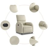 vidaXL Električni naslonjač od umjetne kože krem | shoptok.hr