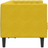  Chesterfield sofa s jastucima za 2 osobe, žuti baršun | shoptok.hr