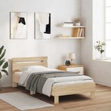  Okvir za krevet s uzglavljem boja hrasta 100x200 cm drveni | shoptok.hr