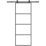  Klizna vrata s priborom 76 x 205 cm od ESG stakla i aluminija | shoptok.hr