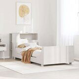  Posteljni okvir brez vzmetnice bel 75x190 cm trdna borovina | Shoptok.si