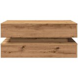 vidaXL Stolić za kavu s LED svjetlima boja hrasta artisan 90x50x40 cm | shoptok.hr