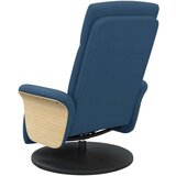  Naslonjač od tkanine s osloncem za noge plavi | shoptok.hr