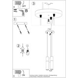 Sollux SL.1013 - Luster na sajli PABLO 3xGU10/40W/230V bela | Eponuda.com