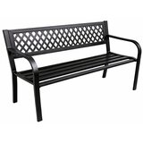  Vrtna klupa za park, terasa, metalna, 2 sjedala, crna, 120 cm | shoptok.hr